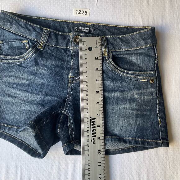 Sequin Heart Women’s Denim Short Shorts size 1 (XS), Jeans Blue - Picture 4 of 9